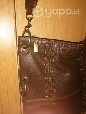 Morral cuero café - Imagen 2