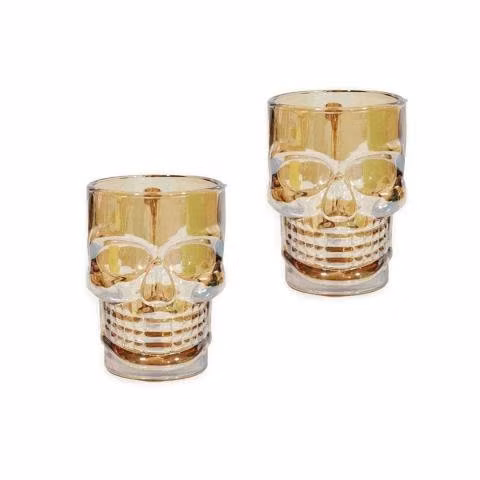 Set 2 piezas vasos cerveceros calavera - Imagen 4