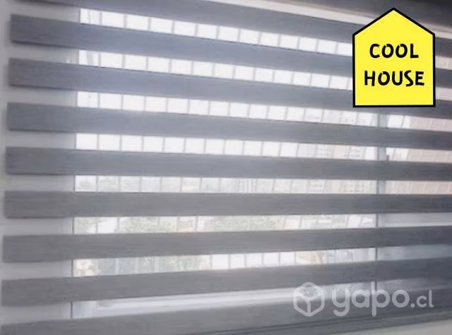 Cortinas Roller Dúo Gris 165cm - Imagen 2