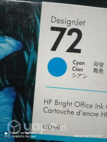 Tintas HP 72 colores originales de 130ml