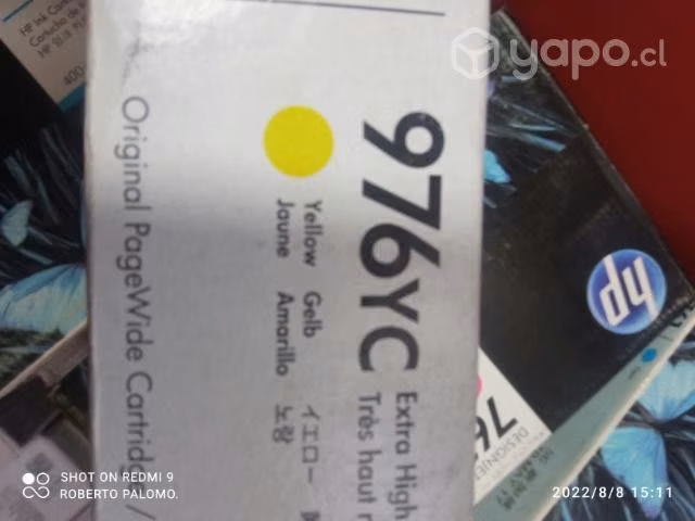 Tintas HP 976yc y 981y colores originales de alta