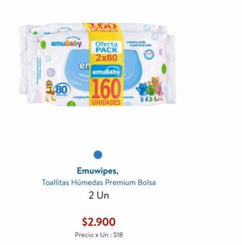 Toallas húmedas emubaby