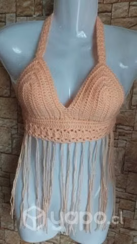 Crop top o petos a crochet - Imagen 2