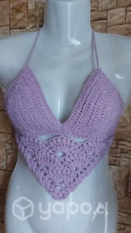 Crop top o petos a crochet