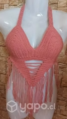 Crop top o petos a crochet - Imagen 3