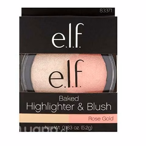 2 en 1 Rubor+iluminador de elf "Rose Gold"
