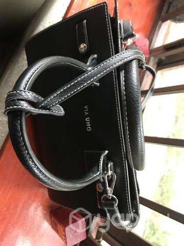Cartera VIA UNO Negro Grande