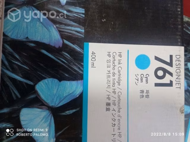 Tintas HP 761 colores originales de 400ml