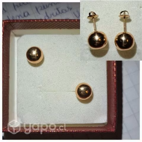 Aros de oro nacional 18 kl