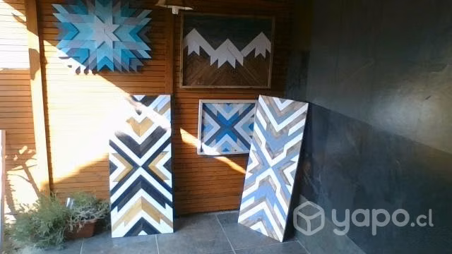 Cuadros geométricos rusrticos