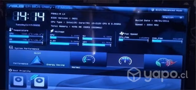 PC 1155 Intel I3-2120+gtx Msi 1060 Armor 6