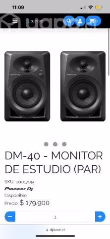 Parlantes Pioneer Dj DM 40