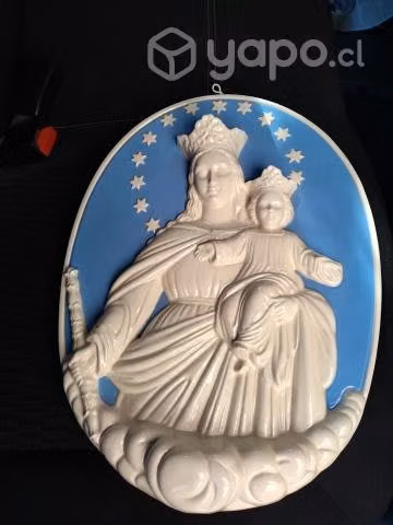 Virgen en porcelana vidriada traído desde Italia - Imagen 4