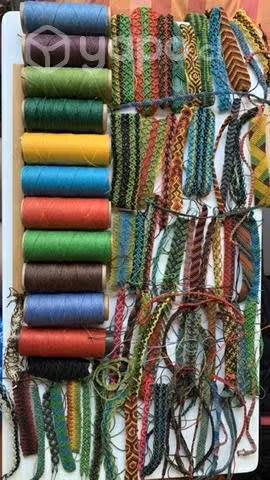 Hilo encerado macramé 12 colores + pulseras