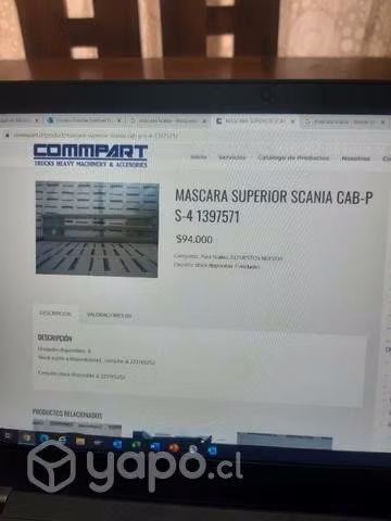 Mascaea superior scania camion serie P - Imagen 2