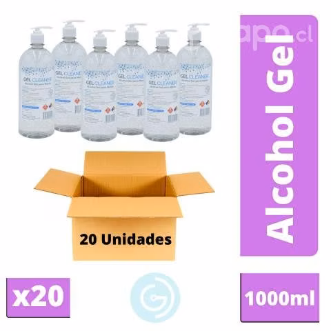 Pack x20 Alcohol Gel Cleaner 1000ml Con válvula GD