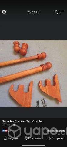 Soportes para cortinas madera - Imagen 2