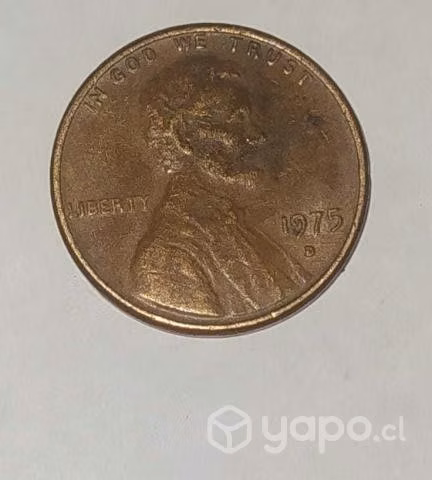 One Cent Lincoln 1975-d Us , Moneda De 3,10Grs