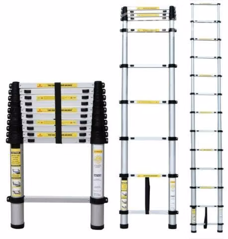Escalera Telescópica De Aluminio 3.8 Metros