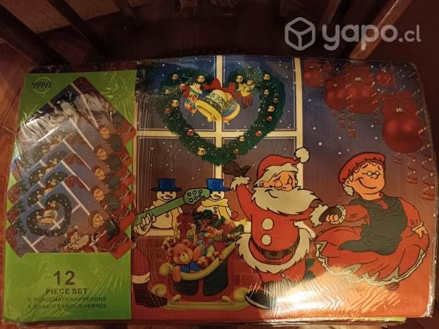 Individuales navideños y posavasos