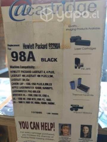 Cartridge 98 a negro