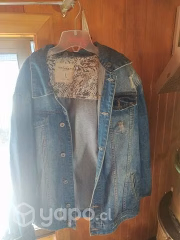 Chaqueta de Mezclilla Lois Talla L con Gorro
