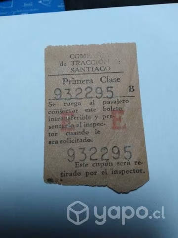 Billete y boleto super antiguo