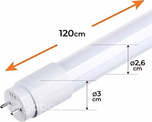 Tubos Led 18W Pack de 10 Empavonados 120cm