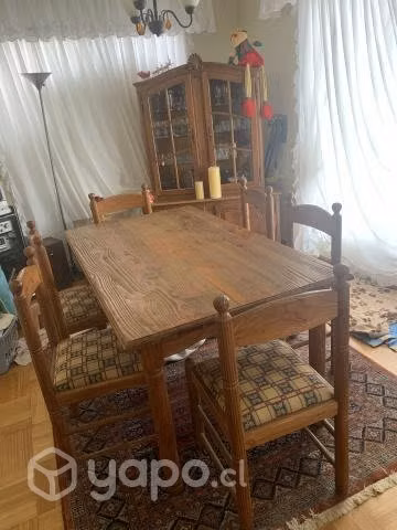 Juego Comedor de Pino Oregon Chileno