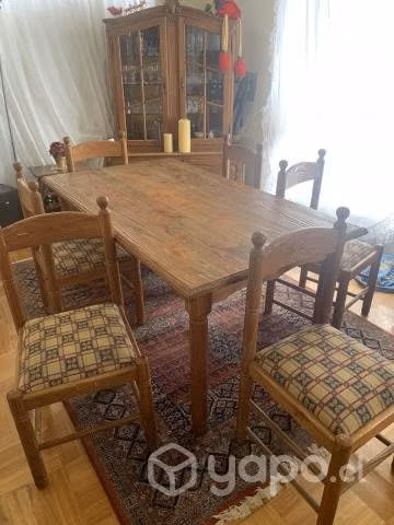 Juego Comedor de Pino Oregon Chileno