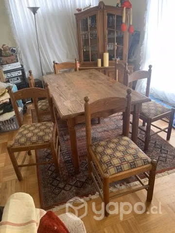 Juego Comedor de Pino Oregon Chileno