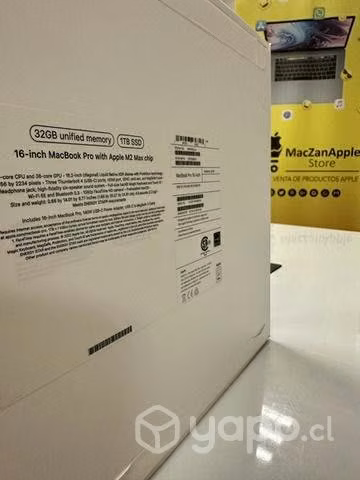 Macbook Pro 16 M2 Max 32gb Ram 1TB Ssd Nuevo 2023