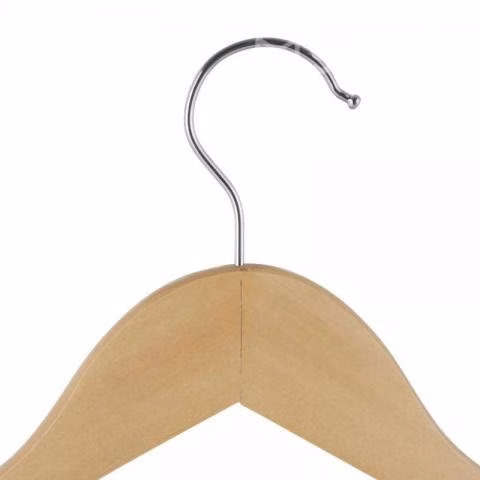 Pack 20 colgadores madera con pinzas metálicas