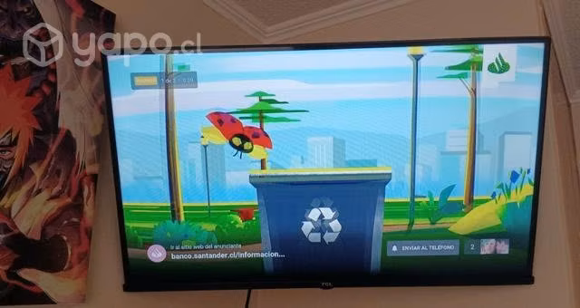 2 Smart tv LED de 32 plg marca TCL y Caixium