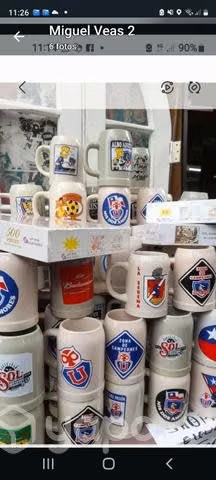 Schopero de 1/2 litro con logos de equipo