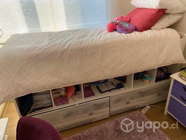Cama de 1 plaza con colchon inlcuido