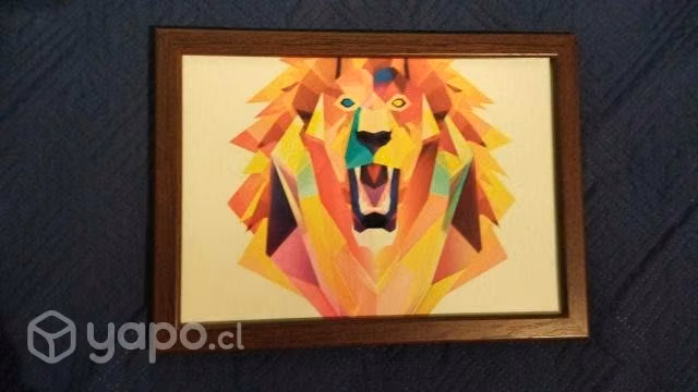 Cuadro Decorativo León Abstracto 2