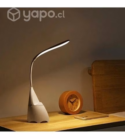 Lampara Recargable Táctil 3 Color Parlante Soporte