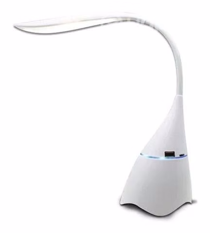 Lampara Recargable Táctil 3 Color Parlante Soporte
