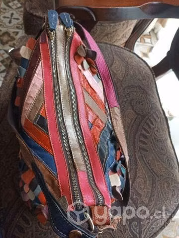 Bolso CUERO de colores. Marca todo piel