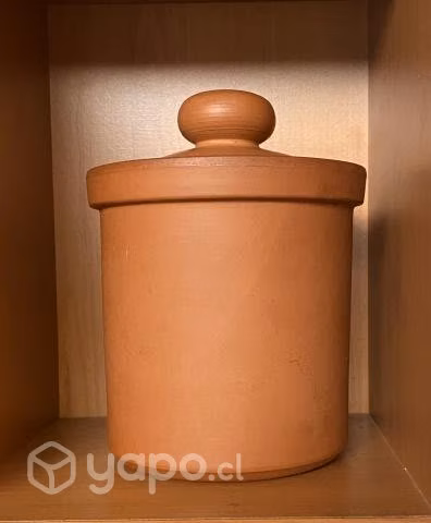Frasco inglés, cerámica terracota. Henry Watson