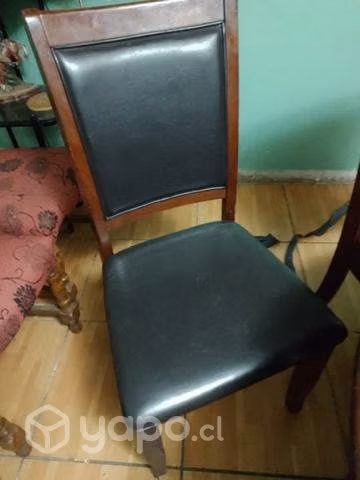 Comedor redondo impecable con 6 sillas