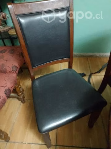 Comedor redondo impecable con 6 sillas