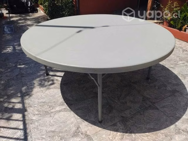 Mesa plegable redonda grande