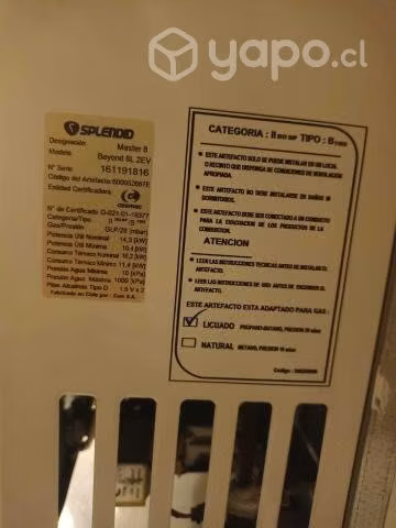 Calefont splendid 8 litros tiro natual Usado