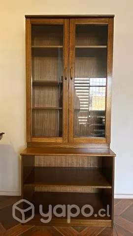 Mueble Vitrina madera dos puertas