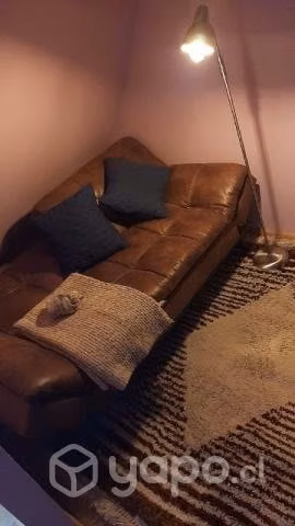 Futon 2 plazas café ecco cuero reno