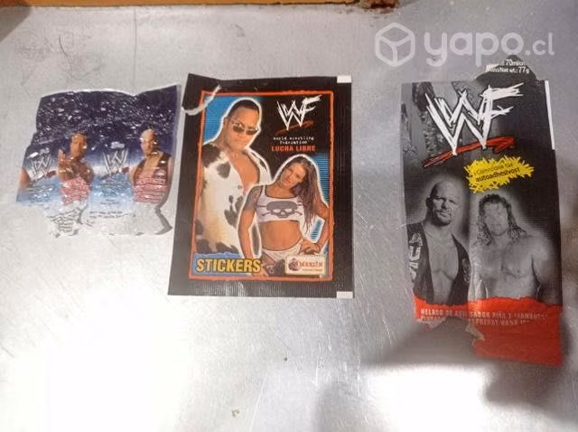 Envases de productos de la wwe