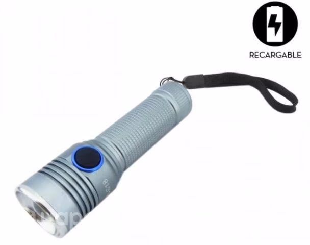 Linterna LED Recargable USB, Con Zoom. Modelo WS-S