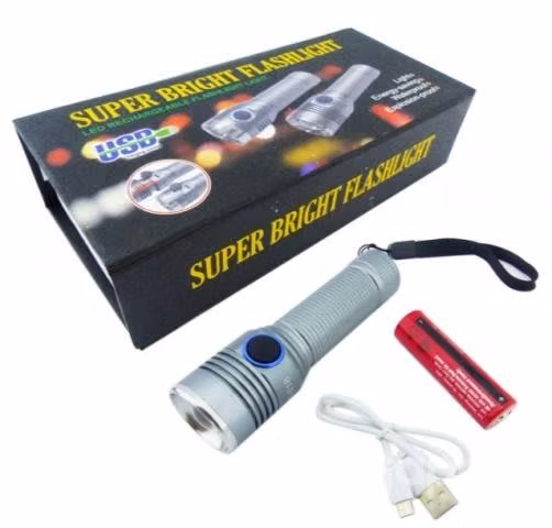 Linterna LED Recargable USB, Con Zoom. Modelo WS-S